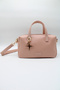 Women's Powder Multi-Compartment Crossbody Hand and Shoulder Bag with Convenient Metal Accessories and Zipper - 6