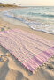 2-Layered Striped Tasseled Multi-Purpose Muslin Peshtemal Beach and Bath Peshtemal 100 X 170 cm
