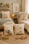 Flying Adventurers Animals Patterned 4-Piece Children's and Baby Pillowcase Set - 3