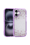 iPhone 16 Case Camera Raised Glittery Drop Stone Silicone Brsa - 3