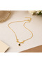Ravena Deer Horn Women's Necklace 316L Stainless Steel Black Stone Pendant - 2