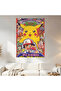 Pokémon Pikachu & Ash Ketchum Wall Covering Wall Tapestry First Quality Satin Fabric Poster - 2