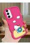 Samsung Galaxy A24 Compatible Case with Camera Protector Red Silicone Couple Phone Case Kitty Pattern
