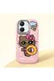 Redmi 13C Compatible Case with Camera Protector Pink Silicone Couple Phone Case with Kitty Pattern