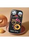 Realme C25 Compatible Case Camera Protector Black Silicone Couple Phone Case with Kitty Pattern - 2