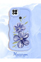 Redmi 10A Compatible Case Camera Protector Blue Silicone Couple Phone Case Floral Pattern - 2