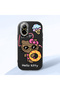 Realme C67 Compatible Case Camera Protector Black Silicone Couple Phone Case with Kitty Pattern