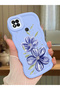 Redmi 10A Compatible Case Camera Protector Blue Silicone Couple Phone Case Floral Pattern