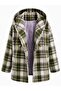 Urban Retro Hooded Oversize Jacket Coat Women's Green Lilac - 2