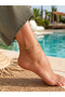 Star Charm Detailed Triple Steel Anklet - Gold Color Multi-Layered Summer Foot Accessory