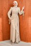 Stone Waist Drawstring Stone Evening Dress
