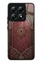 Xiaomi Mi 14t Burgundy Glossy Phone Case with Ottoman Emblem Design