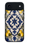 iPhone 17 Air Royal Lemon Mosaic Design Glossy Phone Case