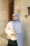 Jacquard Ethnic Pattern Vellure Shawl - Light Blue - 2