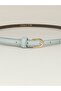 Elegantly Designed Thin 1 cm Women's Belt with Minimal Buckle, Compatible with Trousers, Jackets, Dresses, and Shirts - 4