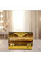 Handcrafted Wooden Box with Brass Fittings Antique Golden Finish (W:5''L:8''D:5'') - 6