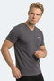 Rivaldo t Men's V-Neck Dark Gray T-Shirt - 5
