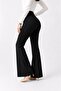 Women's High Waist Gathering Front Ironing Detail Leggings Pants - 5