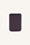 Magsafe Unisex Faux Leather Purple Card Holder I6568Axns
