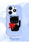 Tecno Spark 10 Pro Compatible Case Camera Protector Blue Silicone Couple Phone Case Cat Pattern - 2