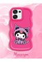 Oppo A6 Pro 5g Compatible Case with Camera Protection Red Silicone Couple Phone Case Kuromi Pattern - 2