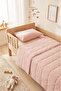 100% Cotton Fabric Quilted Pink Multi-Purpose Baby Bedspread Set 100X150/37X47 - 5