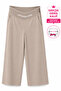 Plus Size Venus Fabric Elastic High Waist Wide Leg Women's Trousers - 2