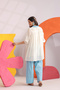Cotton Mulmul Embroidered Co-ord Set with Farshi Salwar for Women – Indian Ethnic Kurta Set Daily Wear, Casual Wear, Office Wear - 3