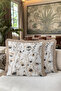Elegant Botanika Fringed Pillowcase with Floral Pattern - Soft Floral Gray Mink Tassel Throw Pillow Cover - 5