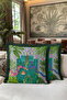 Exotic Tropical Animal Design Fringe Pillowcase - Colorful Safari Gray Tassel Throw Pillow Cover
