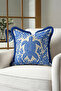 Sea Turtle Tropical Authentic Fringed Pillowcase-Marine Cream Navy Blue Tassel Throw Pillow Cover - 3