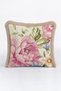 Floral Peony Motif Fringed Pillowcase - Spring Bohemian Pink Green Mink Tassel Throw Pillow Cover - 2
