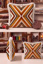 Geometric Wooden Design Fringed Pillowcase-Zigzag Bohemian Coffee Cream Mink Tassel Throw Pillow Cover - 3