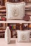 Cute Rabbit Floral Fringed Pillowcase - Fairytale Powder Cream Mink Tassel Throw Pillow Cover - 4