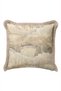 Beige Landscape Nature Elegant Fringed Pillowcase - Lake Forest Country Mink Cream Tassel Throw Pillow Cover