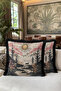 Japanese Landscape Decorative Sunny Mountain Fringed Pillowcase - Far East Black Tassel Throw Pillow Cover - 2