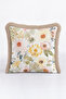 Floral Pastel Spring Fringed Pillowcase - Watercolor Botanical Green Mink Tassel Throw Pillow Cover - 5