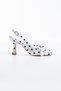 Fleur Women's Polka Dot Open-Back Heeled Shoes - 5