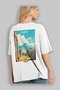 Pompei Italy White Oversize Country City Back Printed Unisex T-Shirt 100% Cotton Premium - 3
