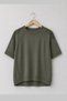 Women's Crew Neck Short Sleeve Openwork Detailed Knitwear Blouse 1550 Khaki - 4