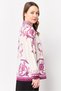 Women Pointed Collar Long Sleeve Floral Print Shirt, Multicolor - 4