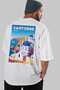 Santorini Greece 3 White Oversize Country City Back Printed Unisex T-Shirt 100% Cotton Premium - 7