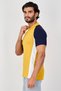 Men Slim Fit Short Sleeve Outdoor Polo Shirt, Mustard - 2