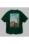 London England 2 Green Oversize Country City Back Printed Unisex T-Shirt 100% Cotton Premium - 3