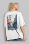 San Francisco Usa White Oversize Country City Back Printed Unisex T-Shirt 100% Cotton Premium - 3