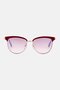Women LO107S Round Sunglasses, Burgundy