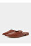 Croc Textured Pointed Toe Mules - 2