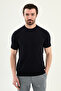 Plain Slim Fit Crew Neck Men's Knitwear T-Shirt Navy Blue - 11583.26Y