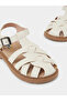 Girls Woven Strap Buckle Sandals - 3