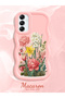 Samsung Galaxy A14 Compatible Case Camera Protector Pink Silicone Couple Phone Case Floral Pattern - 2